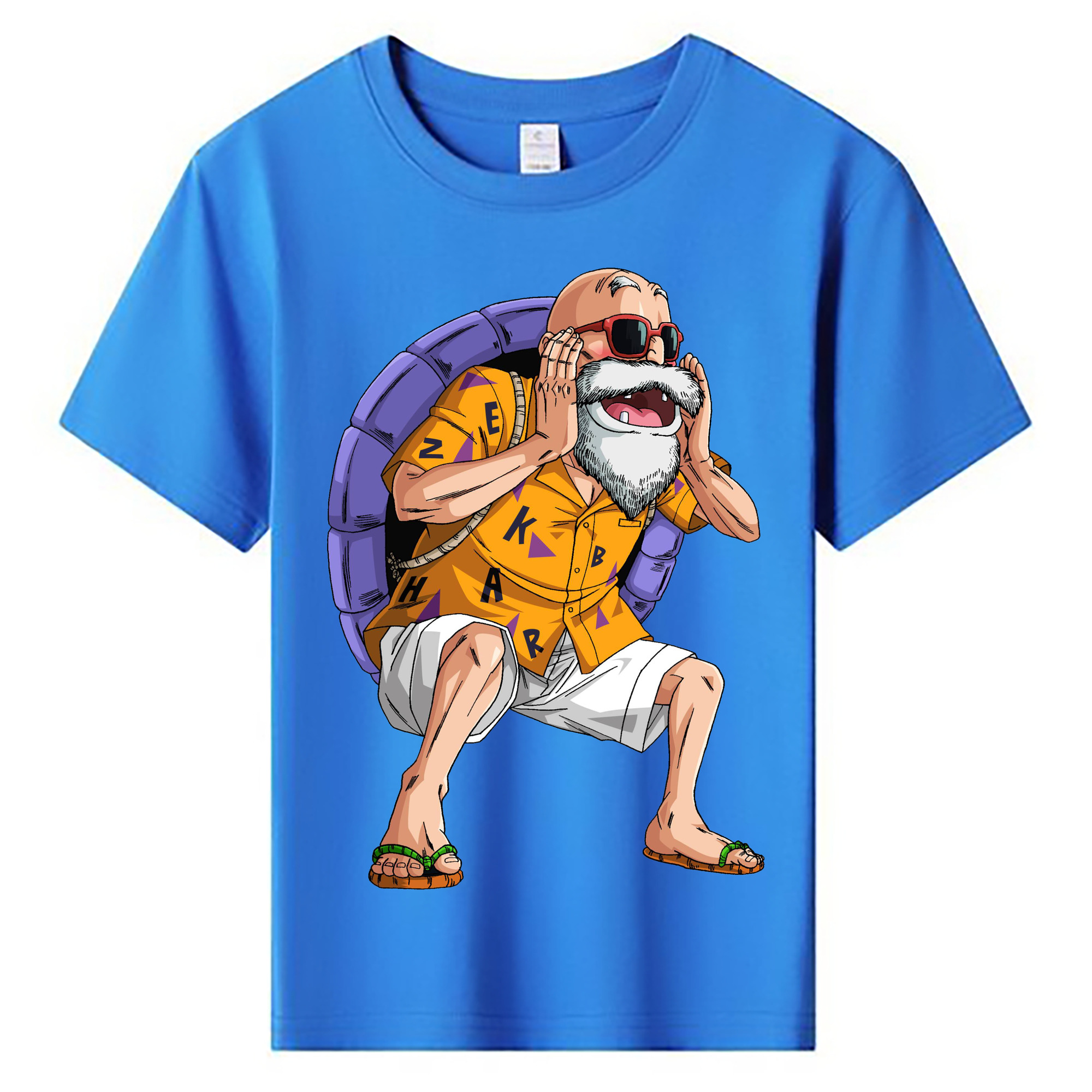 （画像用） ドラゴンボール 亀仙人（かめせんにん） DRAGON BALL Master Roshi Kame Sennin 綿100％キッズTシャツ（フロントプリント）